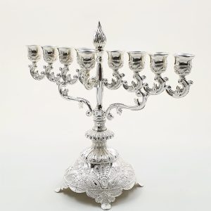 SILVER PLATED MENORAH 26 CM.