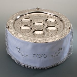 3 TIER SILVER PLATED FILIGREE SEDER TRAY