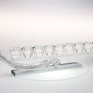 CLEAR/PEARL "ALADIN" MENORAH
