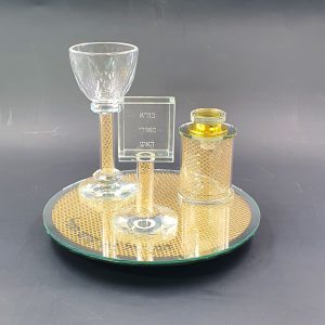 CRYSTAL GOLDEN COLOR HAVDALA SET
