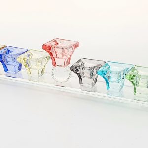LINE CLEAR/COLORFUL CUPS MENORAH