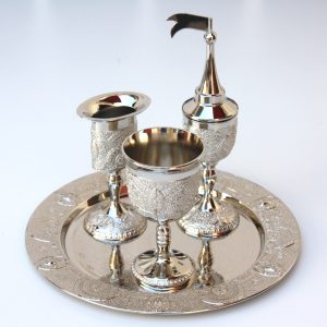 SILVER PLARED FILIGREE HAVDALA SET