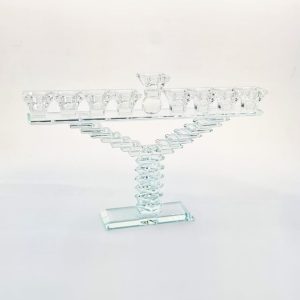 CRYSTAL MENORAH 24 CM.