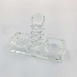 CRYSTAL SQUAER OPEN SALT DISH