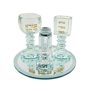CRYSTAL/GOLDEN BL. STEP HAVDALA SET