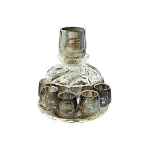 GOLDEN CRYSTAL WINE FOUNTAIN SET CUP/8 SMALL CUPS
