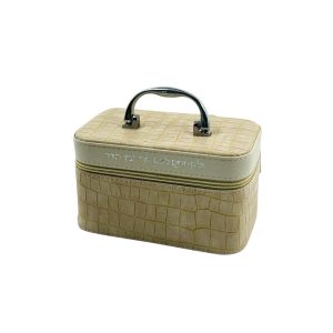 BEIGE VINYL ETROG BOX 18X11X19 CM.