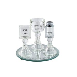 CRYSTAL COLOR/SOLVER BLESSING  "LOTUS" HAVDALA SET