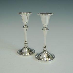SILVER PLATED PR.CANDLESTICKS 12 CM.