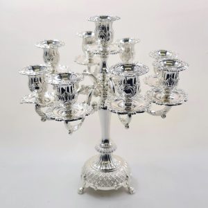 SILVER PLATED 9 LIGHTS CANDLESTICK 39 CM.