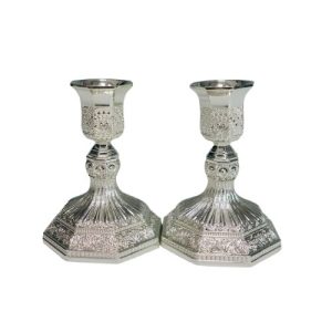 SILVER PLATED PR.CANDLESTICK 10 CM.