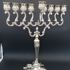 SILVER PLATED MENORAH 55 CM.