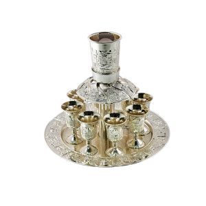 WINE FOUNTAIN 23X18 CM.NICKEL FIN.JER.