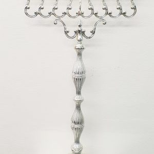 SILVER PLATED MENORAH 92 CM.