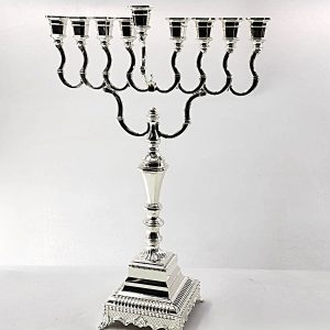 SILVER PLATED MENORAH 29X42 CM.