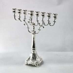 SILVER PLATED MENORAH 26X32 CM.