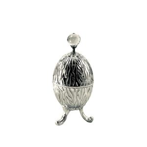 SILVER PLATED ETROG BOX 21 CM.