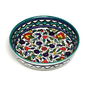 ARMENIAN TEAL FLOWERS BOWL 15 CM.