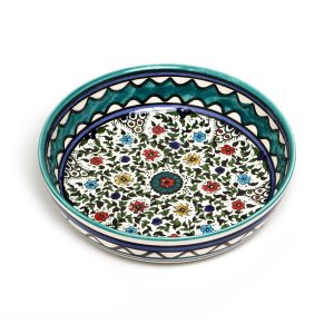ARMENIAN TEAL FLOWERS BOWL 25 CM.