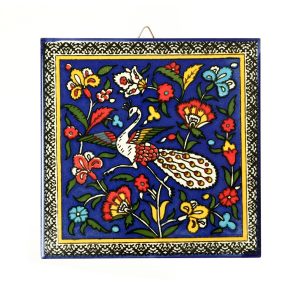 LARGE PEACOCK ARMENIAN PLAQUE