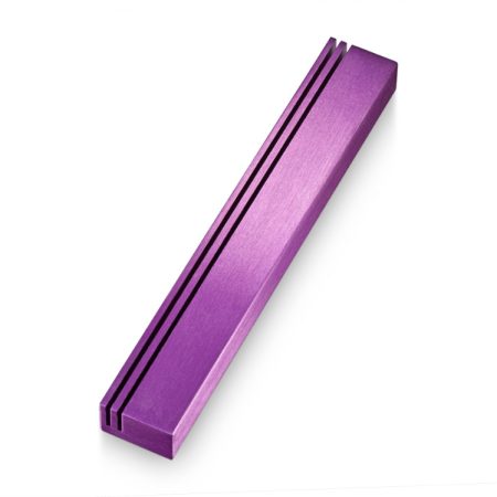 ALUMINUM PURPLE "RAIL" MEZUZAH 7 CM.