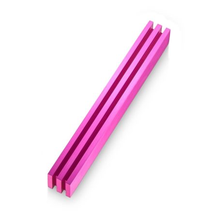 ALUMINUM PINK "STRIPES" MEZUZAH 7 CM.