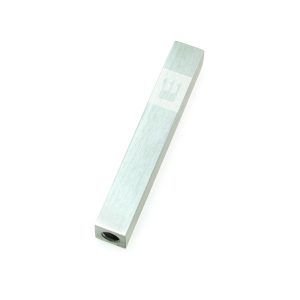 ALUMINIUM SILVER "SHIN" MINI MEZUZAH 7 CM.
