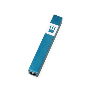 ALUMINIUM BLUE "SHIN" MINI MEZUZAH 7 CM.
