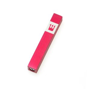 ALUMINIUM PINK "SHIN" MINI MEZUZAH 7 CM.