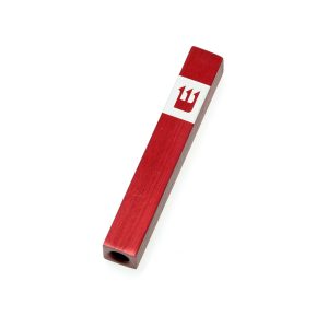 ALUMINIUM RED "SHIN" MINI MEZUZAH 7 CM.