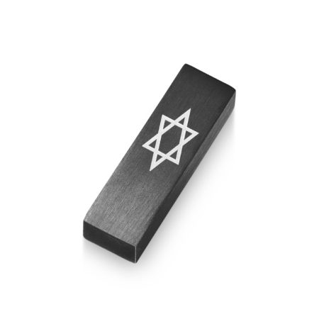 ALUMINUM BLACK STAR OF DAVID CAR MEZUZAH