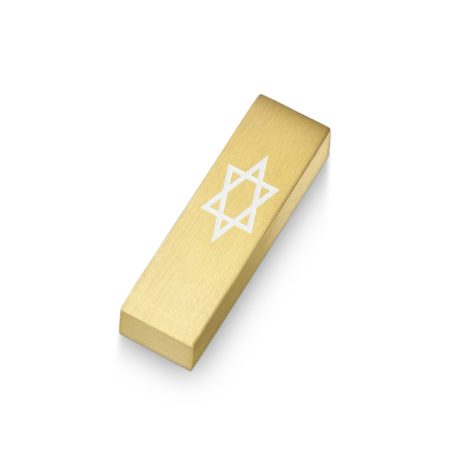 ALUMINUM GOLD STAR OF DAVID CAR MEZUZAH