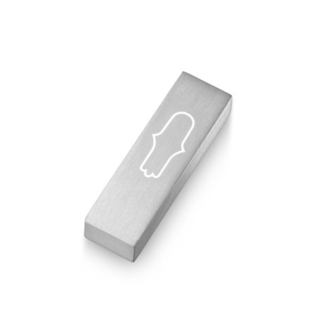 ALUMINUM SILVER HAMSA CAR MEZUZAH