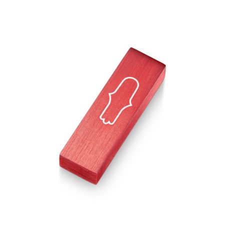 ALUMINUM RED HAMSA CAR MEZUZAH