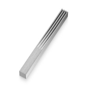 MEZUZAH "GROOVES" SILVER ALUMINUM 12 CM.