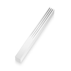 MEZUZAH "GROOVES" WHITE ALUMINUM 12 CM.