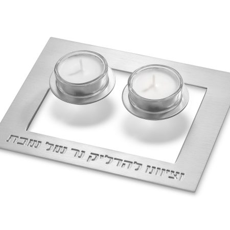 FLOATING CANDLESTICKS SILVER ALUMINUM