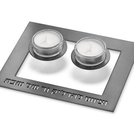 FLOATING CANDLESTICKS GREY ALUMINUM