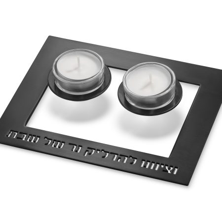 FLOATING CANDLESTICKS BLACK ALUMINUM