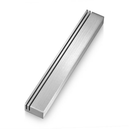 ALUMINUM SILVER "RAIL" MEZUZAH 12 CM.