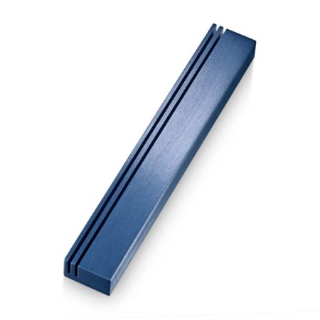 ALUMINUM BLUE "RAIL" MEZUZAH 12 CM.