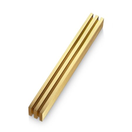 ALUMINUM GOLD "STRIPES" MEZUZAH 12 CM.
