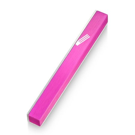 ALUMINUM PINK "SIDE COVER" MEZUZAH 12 CM.