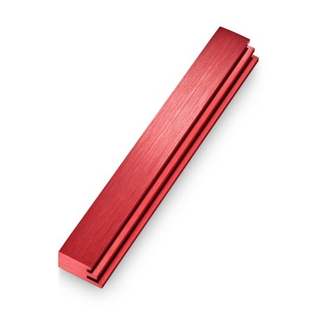 ALUMINUM RED "SIDE" MEZUZAH 12 CM.