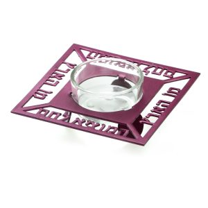 ALUMINUM PURPLE SQUARE SALT WATER DISH