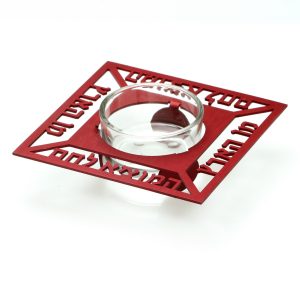 ALUMINUM RED SQUARE SALT WATER DISH