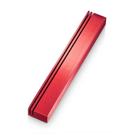 ALUMINUM RED "RAIL" MEZUZAH 20 CM.