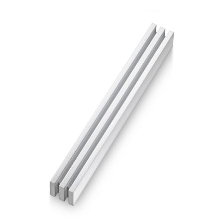 ALUMINUM WHITE "STRIPES" MEZUZAH 20 CM.