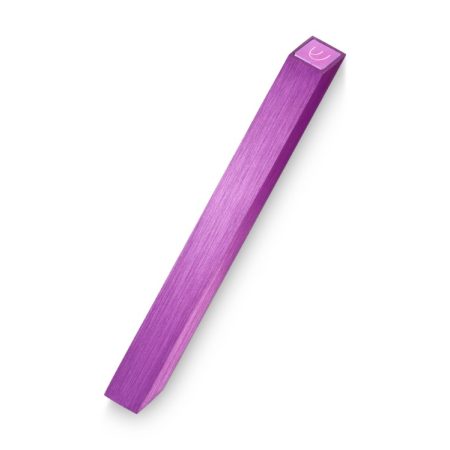 ALUMINUM PURPLE/PINK "ANGLE" MEZUZAH 7 CM.