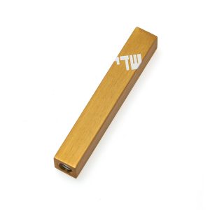 ALUMINIUM GOLD "SHADAI" MINI MEZUZAH 7 CM.